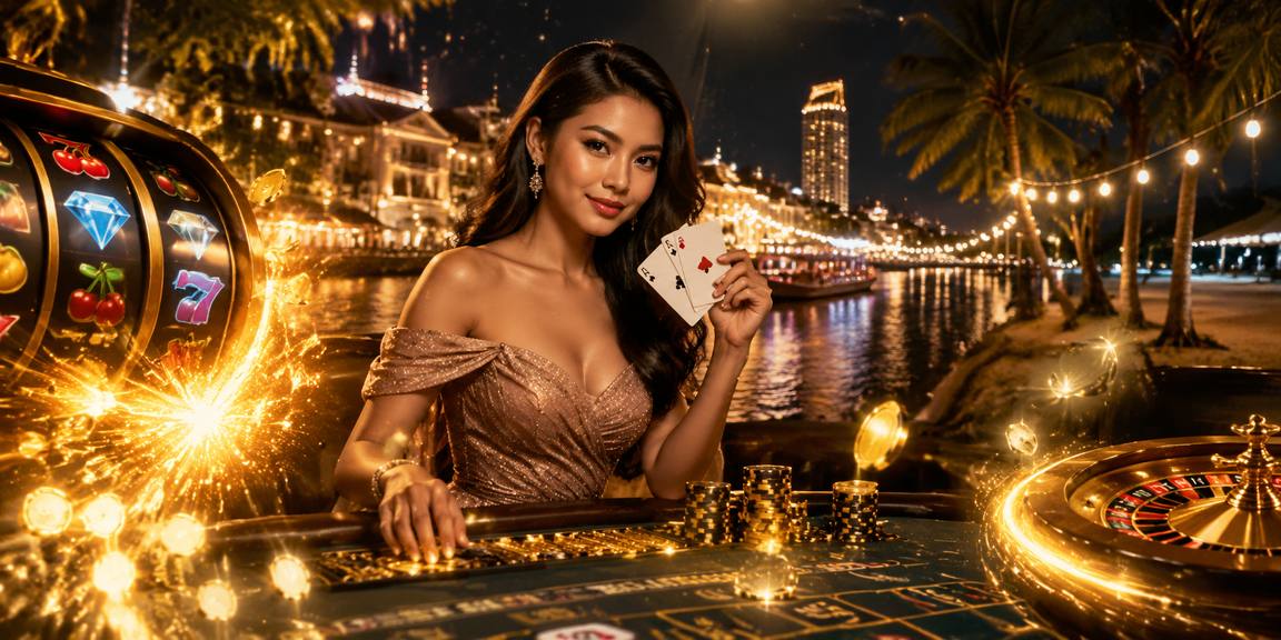 Meja Dealer Langsung dan Bilik Permainan Slot dalam Satu Tempat
